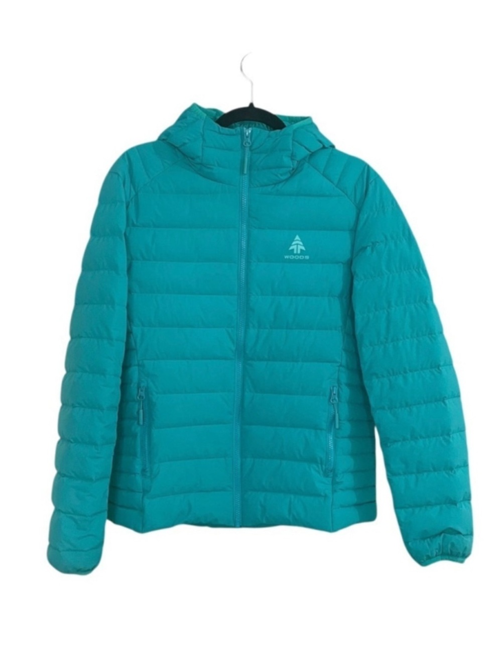 WOODS Women's Down Puffer Jacket Medium Lake Blue